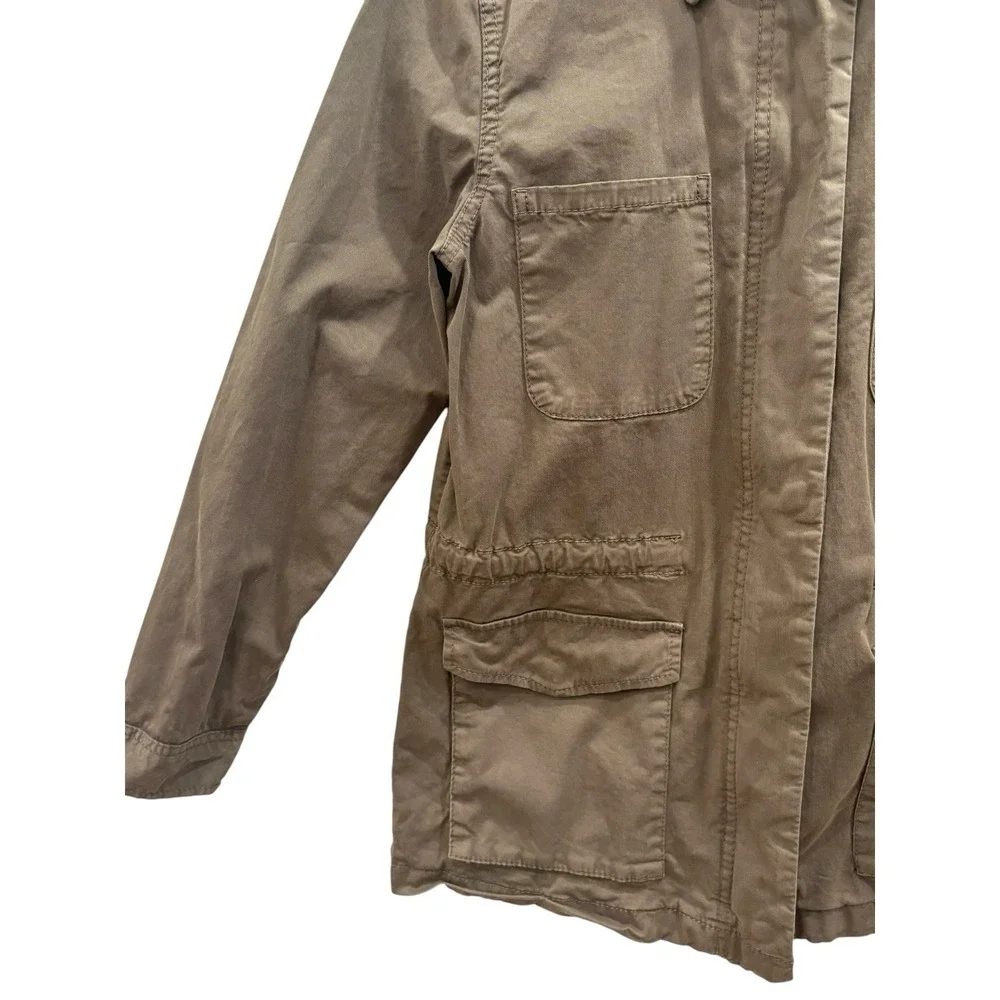 Hinge Utility Jacket Cargo Style Adjustable Waist Sz Small Military Olive